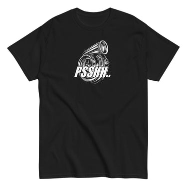 Funny Car Guy Turbo T-Shirt - PSSHH in black